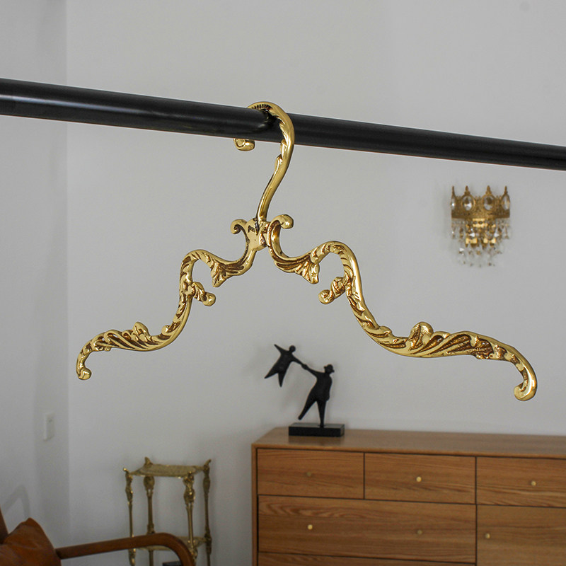 Antique Brass Hook - ราวแขวนเสื้อผ้าทองเหลืองวินเทจ คุณภาพพรีเมียม สำหรับห้องนอน โรงแรม ตู้เสื้อผ้า จัดระเบียบเสื้อผ้า