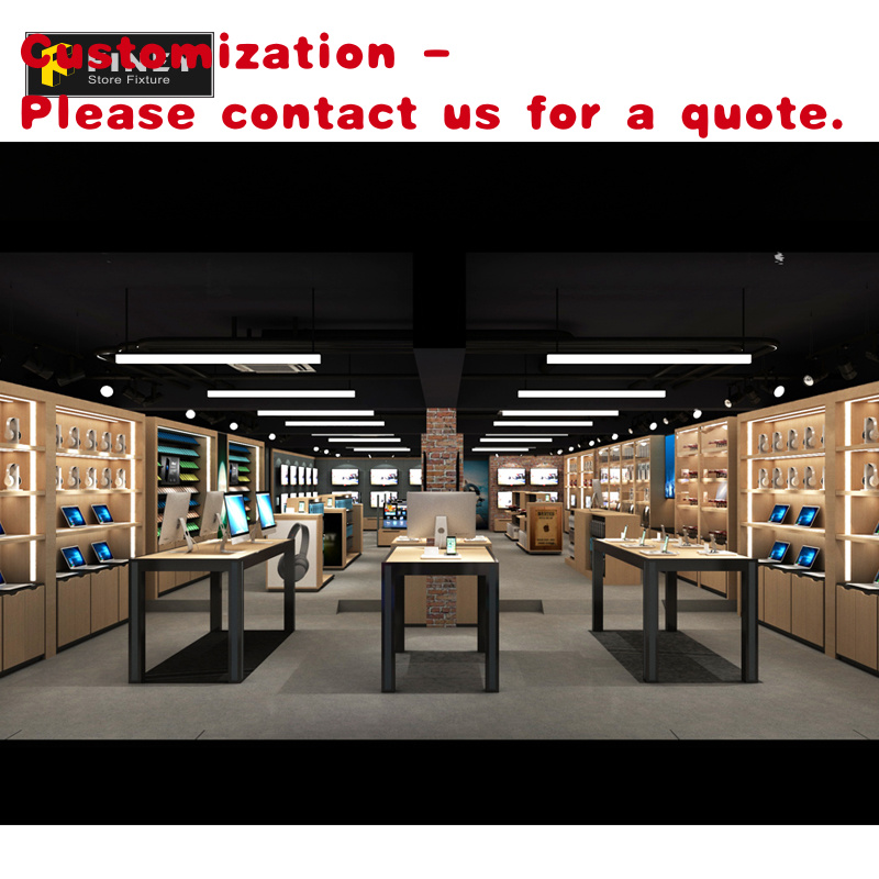 Interior Design Retail - ออกแบบตกแต่งภายในร้านคอมพิวเตอร์ปลีกแบบมืออาชีพ เฟอร์นิเจอร์จัดแสดงสินค้าร้านคอมพิวเตอร์