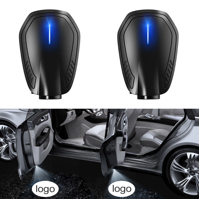 Interior Design Logo - 2 ชิ้น Universal รถประตูยินดีต้อนรับโลโก้จัดแต่งทรงผมรถ LED โปรเจคเตอร์เลเซอร์โลโก้