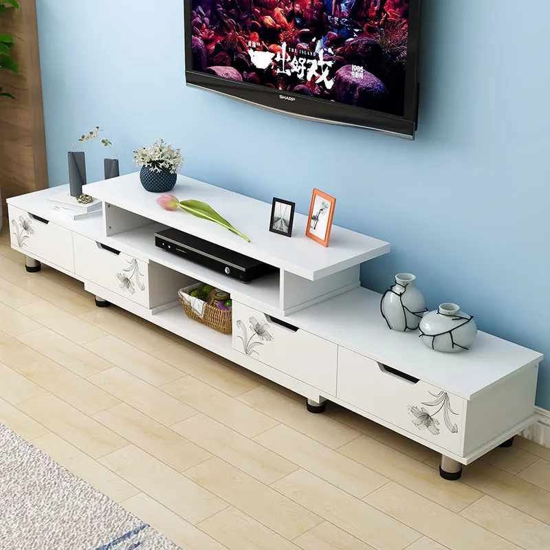 Interior Design Tv Room - ตู้วางทีวีสีขาวสไตล์โมเดิร์นสำหรับตกแต่งภายใน ดีไซน์ตู้วางทีวีหรูหราแบบมินิมอล เฟอร์นิเจอร์ไม้ Arredo Vasagle Magalu
