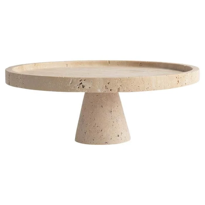 แท่นวางหินอ่อนธรรมชาติสำหรับตก - Travertine Tray Oval บทวิจารณ์และราคา