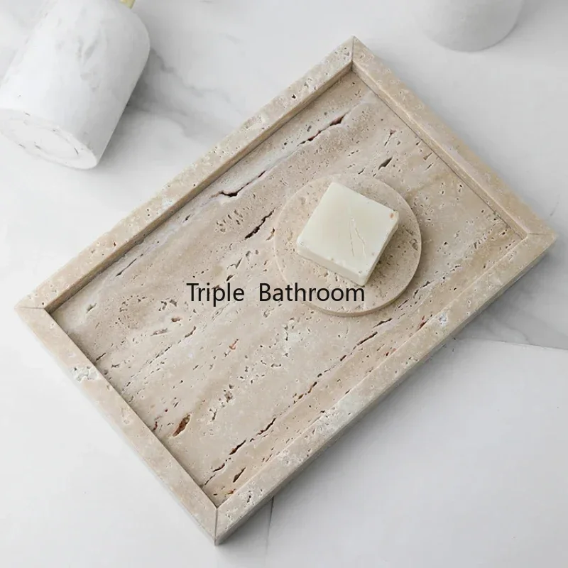 หินถ้ําธรรมชาติอุปกรณ์ห้องน้ํา - Travertine Tray Oval บทวิจารณ์และราคา