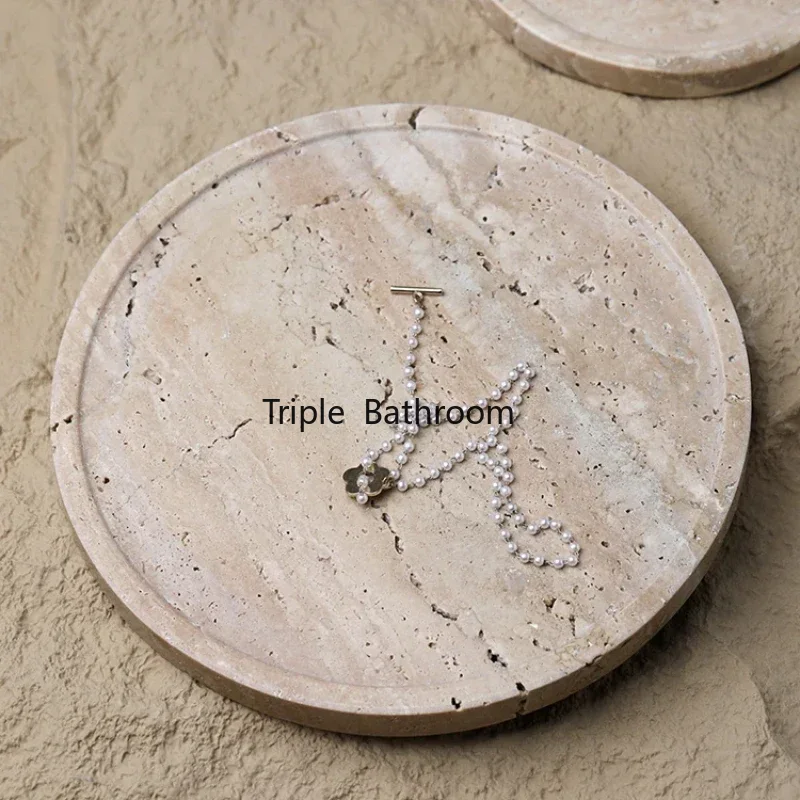 หินถ้ําธรรมชาติอุปกรณ์ห้องน้ํา - Travertine Tray Oval บทวิจารณ์และราคา