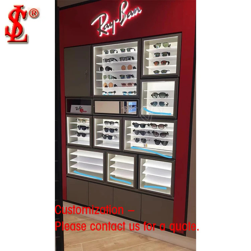 ชั้นวางแว่นกันแดดแบบติดผนังสำห - Interior Design Retail บทวิจารณ์และราคา