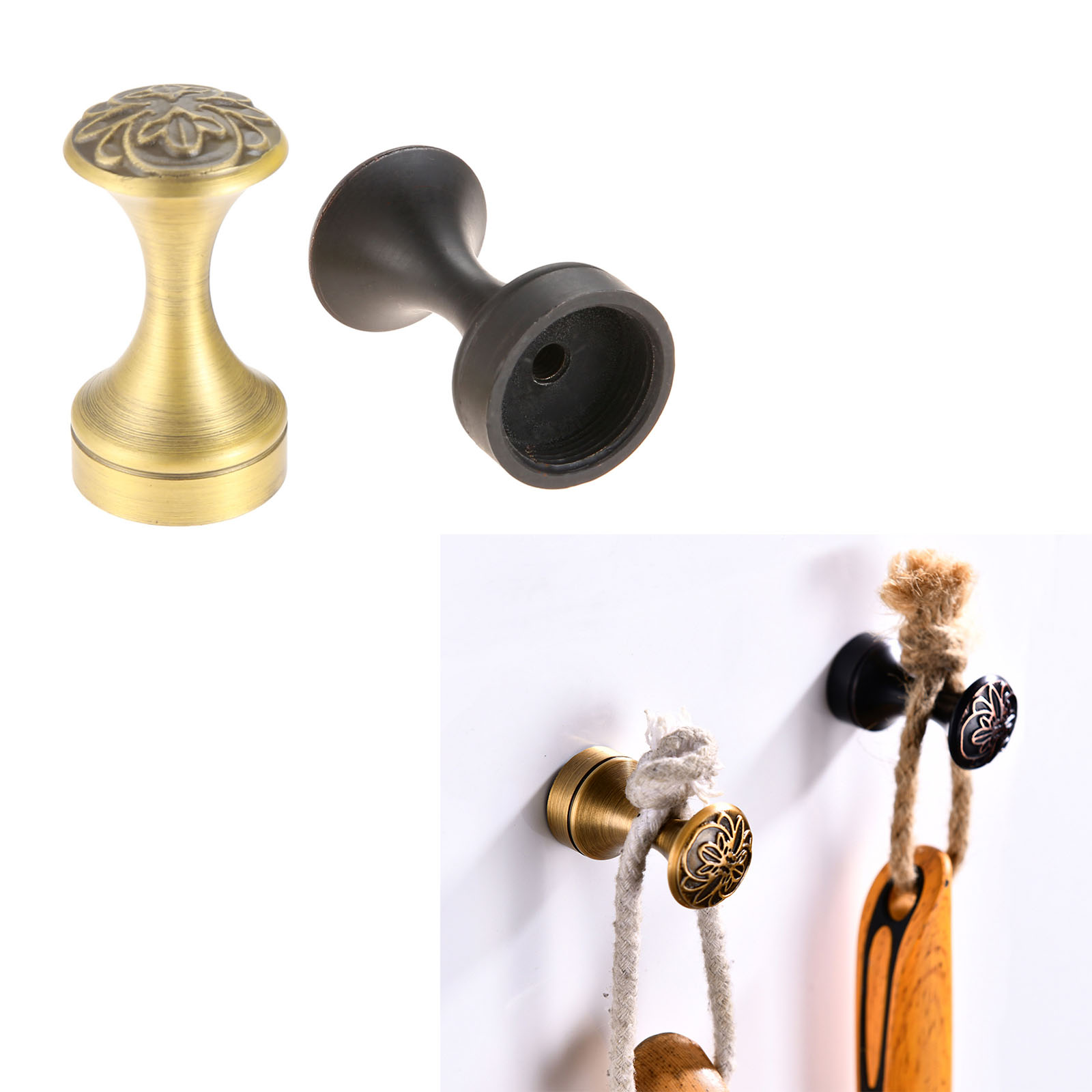 ตะขอแขวนผนังวินเทจ 1 ชิ้น ทำจา - Antique Brass Hook บทวิจารณ์และราคา