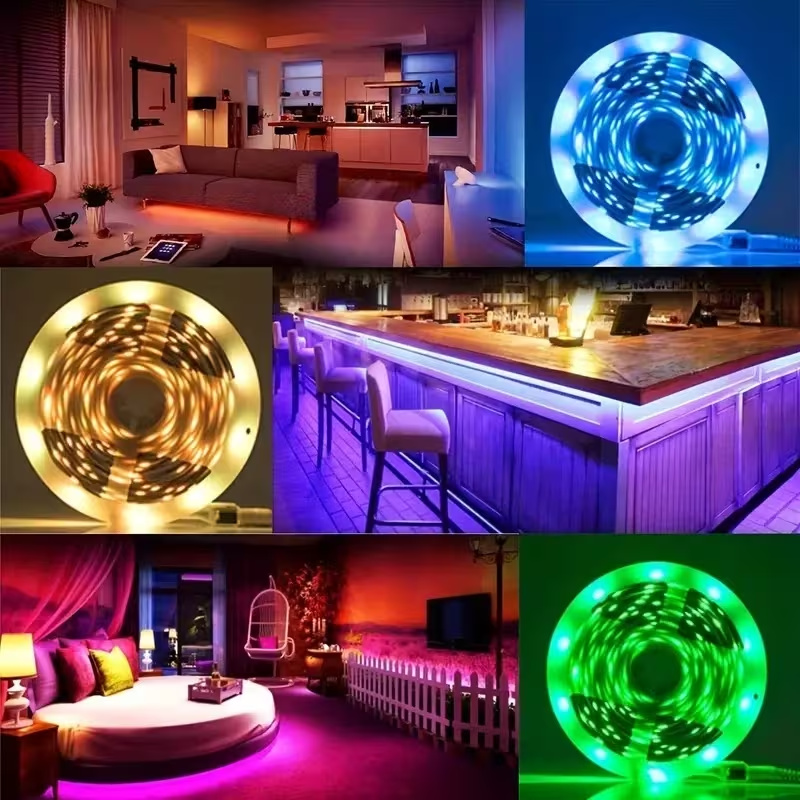 แถบไฟ LED RGB 1-20M พร้อมรีโมท - Interior Design Tv Room บทวิจารณ์และราคา