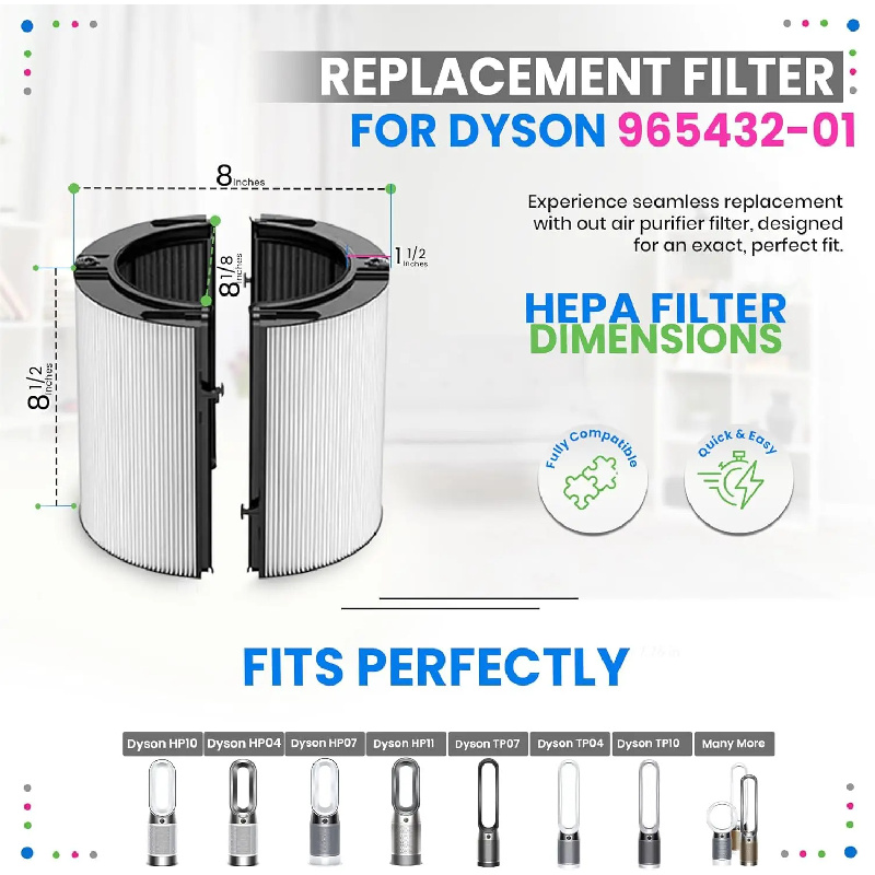 แผ่นกรองคาร์บอนสำหรับไดสัน TP0 - Dyson Fan Tp07 บทวิจารณ์และราคา