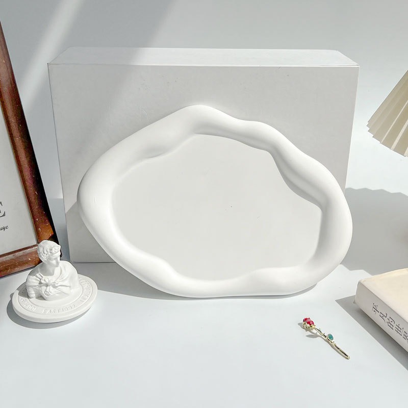 อุปกรณ์ตกแต่งพร้อมถาดปูนฉาบรูป - Travertine Tray Oval บทวิจารณ์และราคา