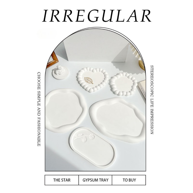 อุปกรณ์ตกแต่งพร้อมถาดปูนฉาบรูป - Travertine Tray Oval บทวิจารณ์และราคา
