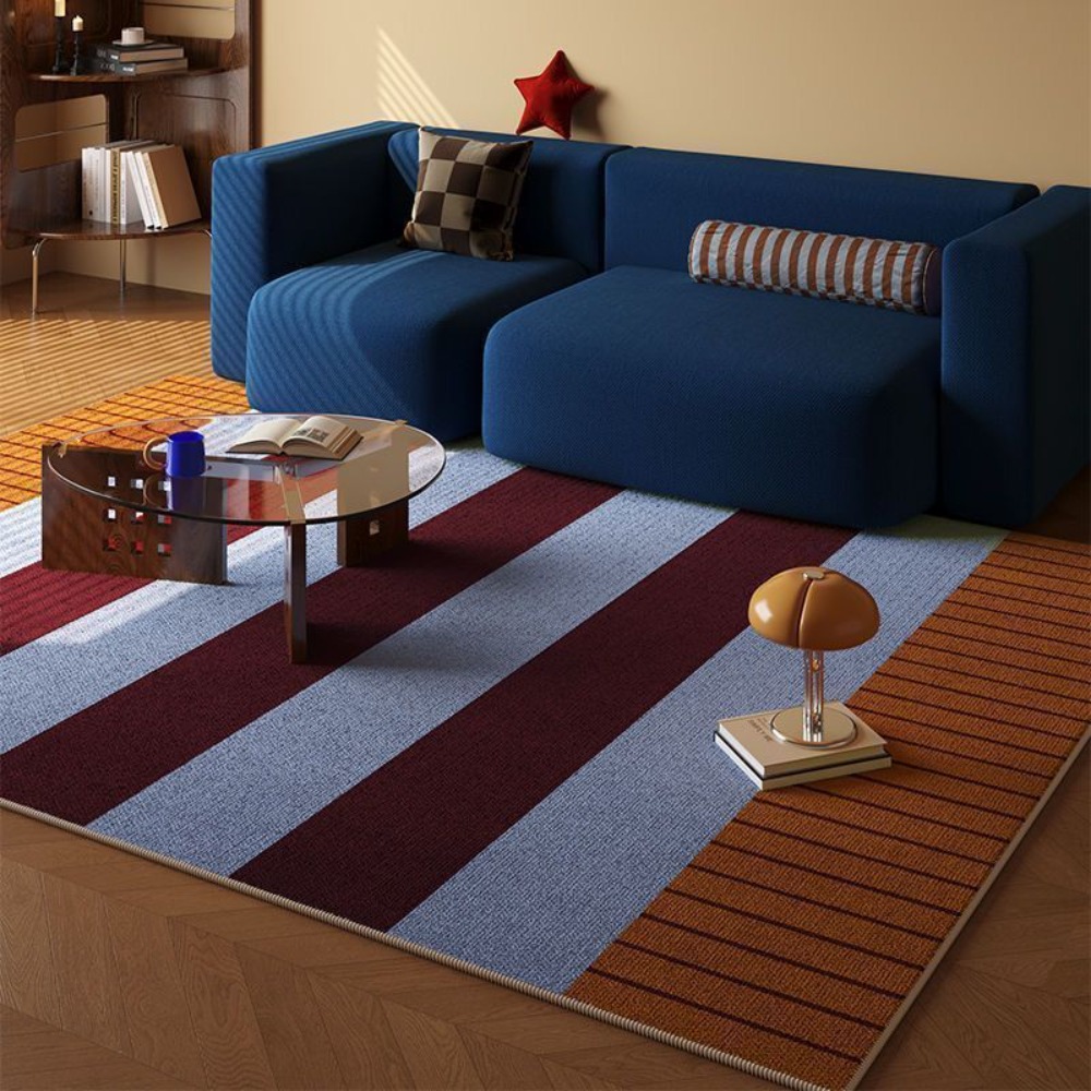 พรมลายทางทันสมัย ดีไซน์บล็อกสี - Interior Design Retail บทวิจารณ์และราคา