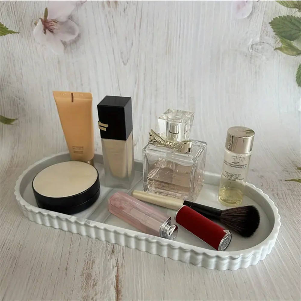 โต๊ะเครื่องแป้ง 1 แพ็คถาดเก็บร - Travertine Tray Oval บทวิจารณ์และราคา
