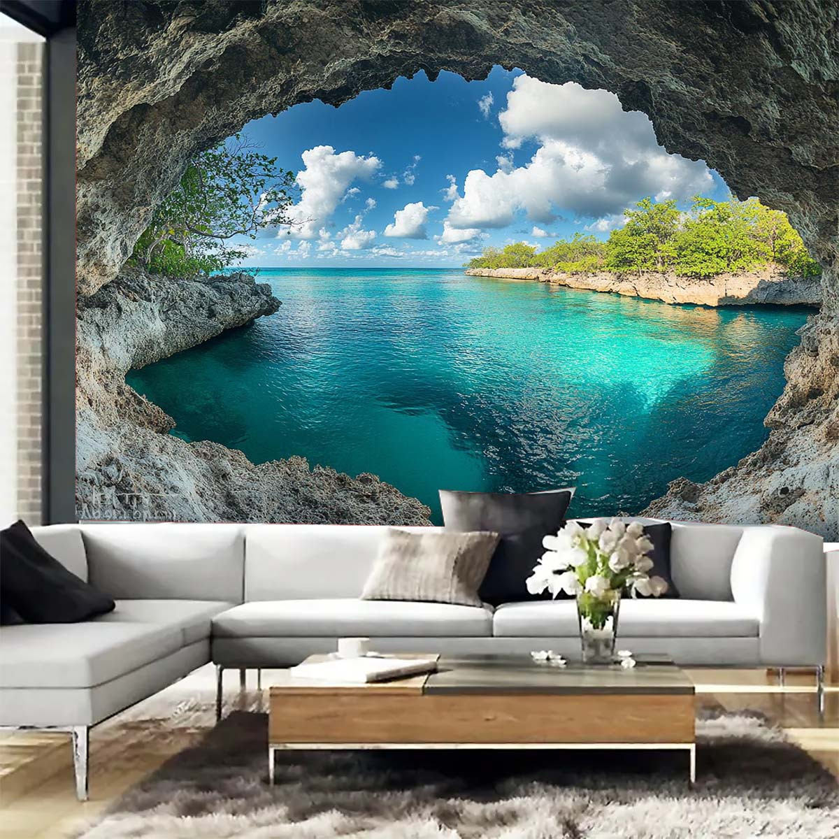1pc Beach Blue Sky Tapestry -  - Interior Design Years Of School บทวิจารณ์และราคา