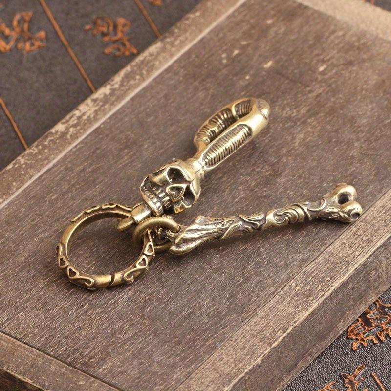 พวงกุญแจทองเหลืองแท้ 1 ชิ้น รู - Antique Brass Hook บทวิจารณ์และราคา