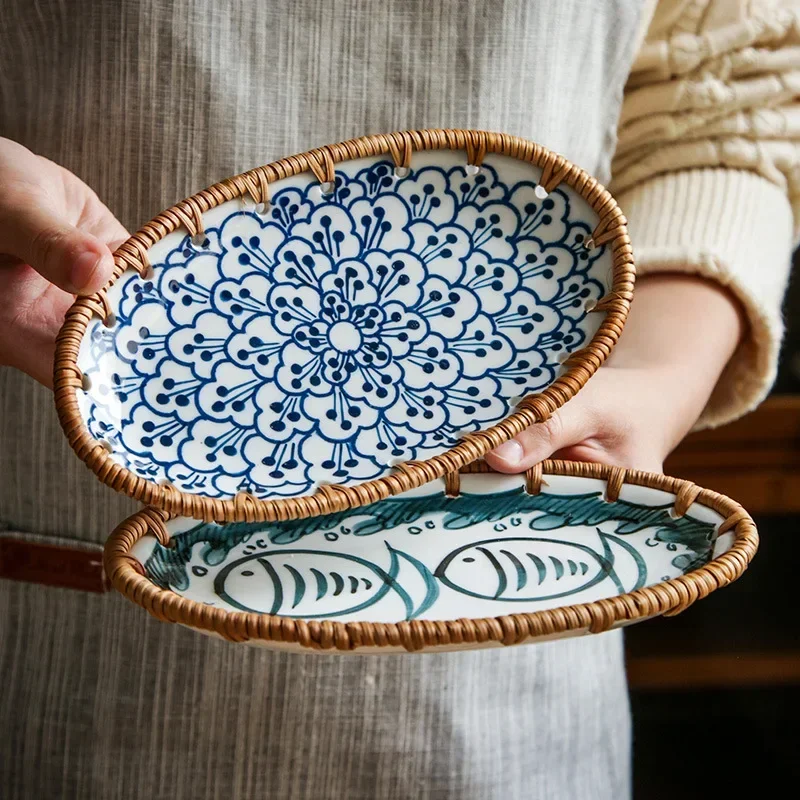 ถาดผลไม้เซรามิกทอจากหวายญี่ปุ่ - Travertine Tray Oval บทวิจารณ์และราคา