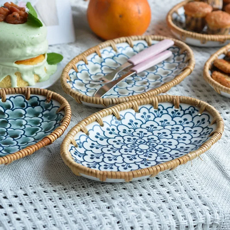 ถาดผลไม้เซรามิกทอจากหวายญี่ปุ่ - Travertine Tray Oval บทวิจารณ์และราคา